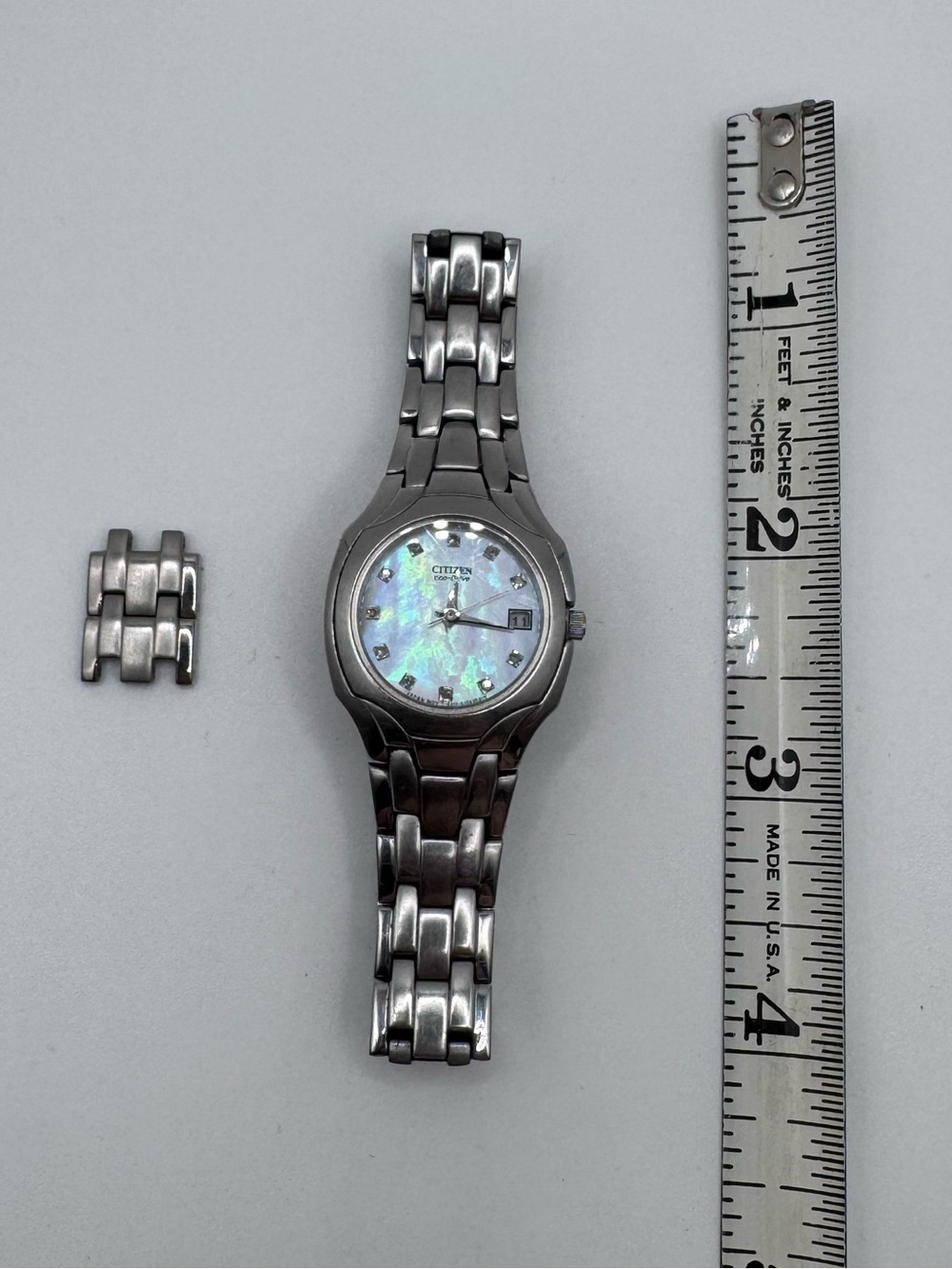 Citizen Silver-tone Stainless Steel Eco-Drive Watch with Mother-of-Pearl Dial - Picture 3 of 7